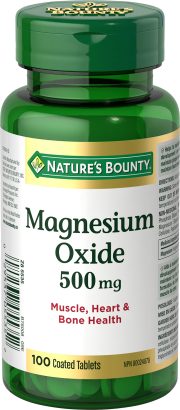 Nature's Bounty Magnesium Oxide 500 mg, 100 Coated tablets