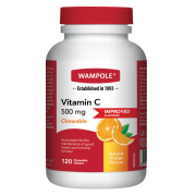 Wampole Vitamin C 500 mg, 120 Chewable Tablets