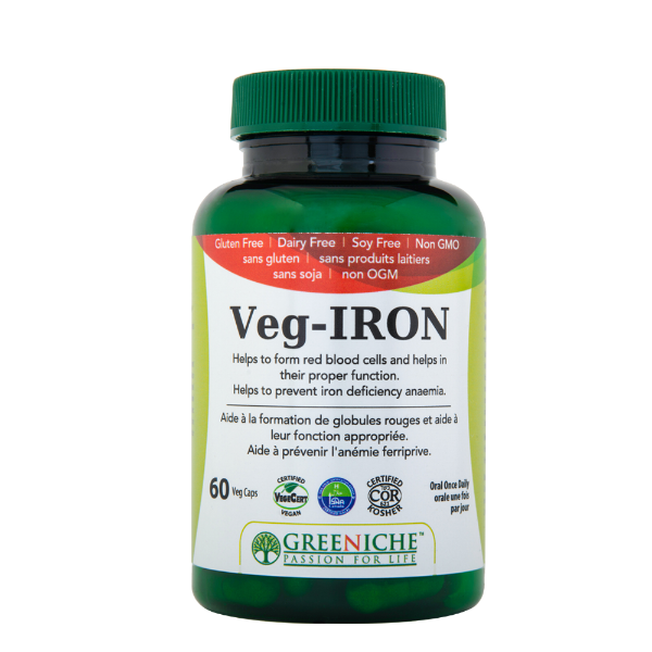 Greeniche Veg IRON 100 mg, 60 Veggie Capsules