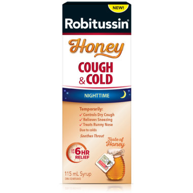 Robitussin Honey Cough and Cold Nighttime, 115ml