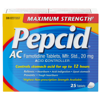 Pepcid AC Maximum Strength 20 mg, 25 Tablets