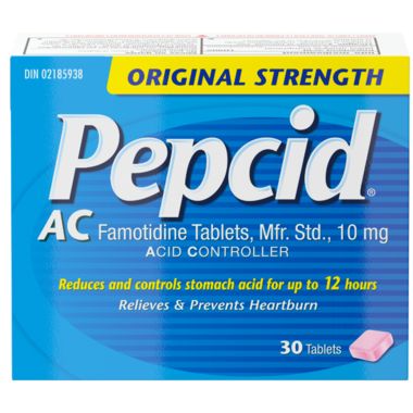 Pepcid AC Original Strength 10 mg, 30 Tablets