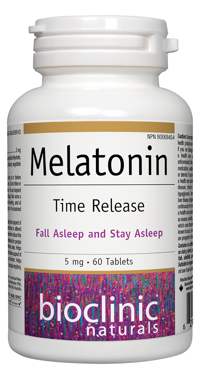 Bioclinic Melatonin 5 mg Time Release, 60 Tablets