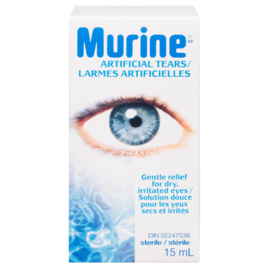 Murine Artificial Tears 15mL for gentle relief of dry, irritated eyes