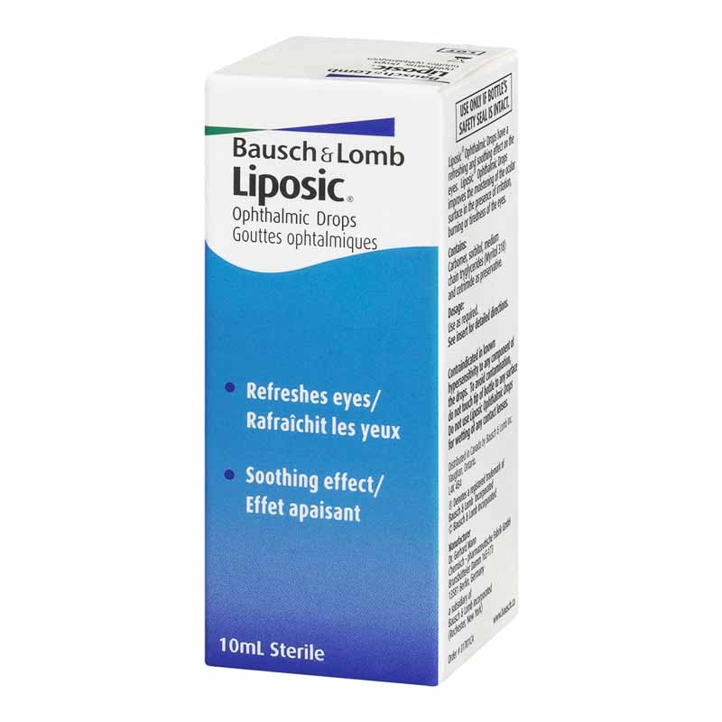 Bausch & Lomb Liposic 10mL eye drops for refreshing and soothing effect