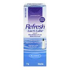 Refresh Lacri-Lube 7g sterile eye ointment for nighttime relief of dry eyes