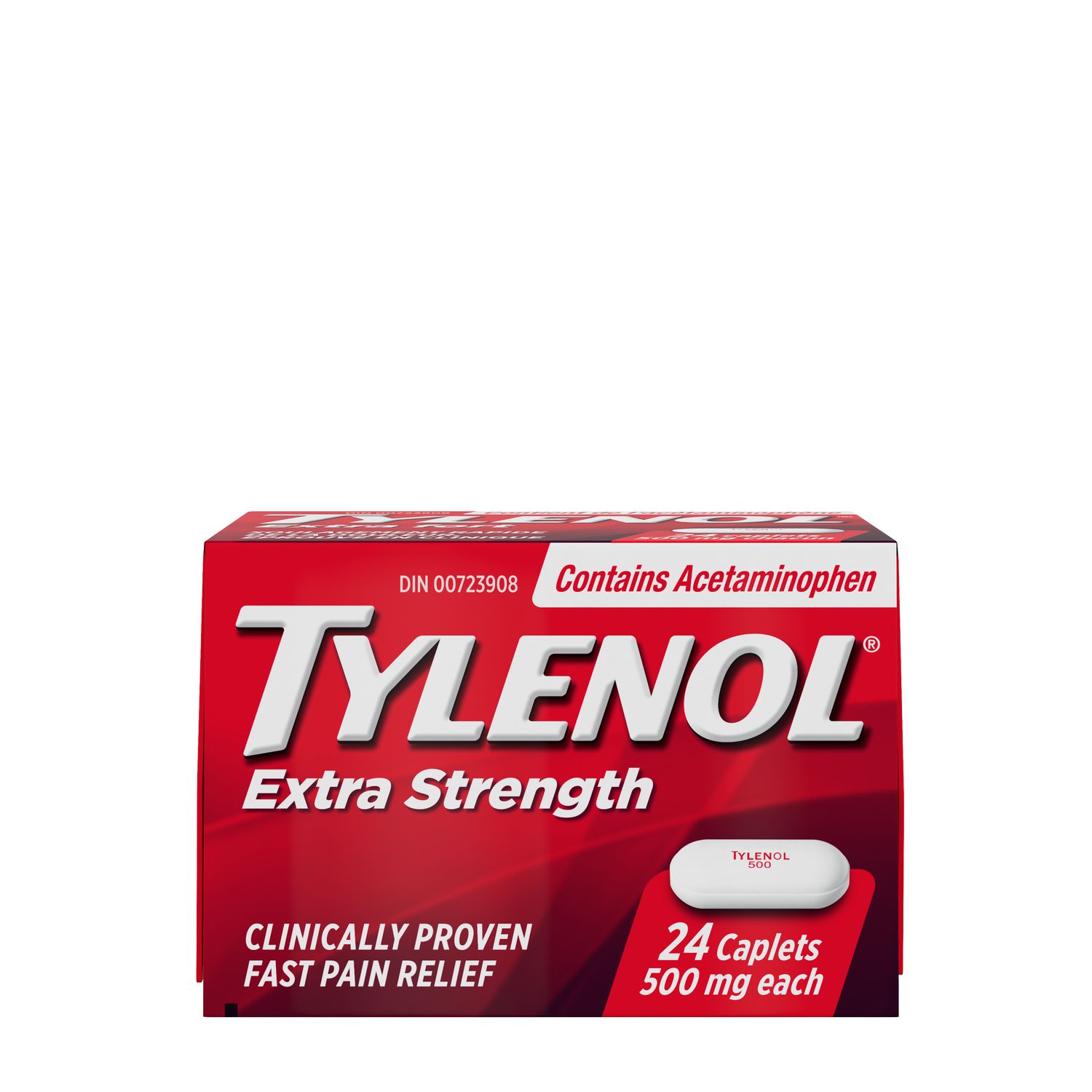 Tylenol Extra Strength 500mg 24 caplets for fast pain relief