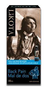 Lakota roll-on relieves back pain, 88 mL