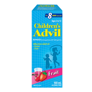 Children’s Advil ibuprofen oral suspension fruit flavour, ages 2-12, 100 mL