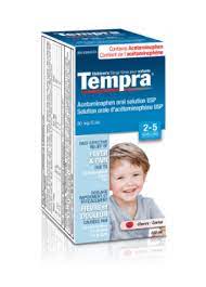 Tempra acetaminophen oral solution for children 2-5 years, cherry grape flavour