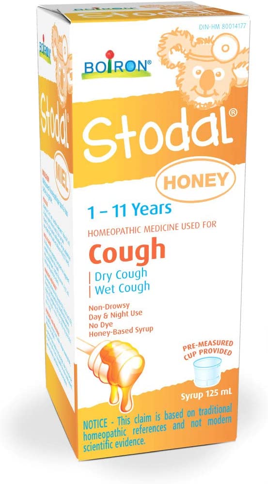 Stodal honey cough syrup for children 1-11 years, dry and wet cough, 125 mL