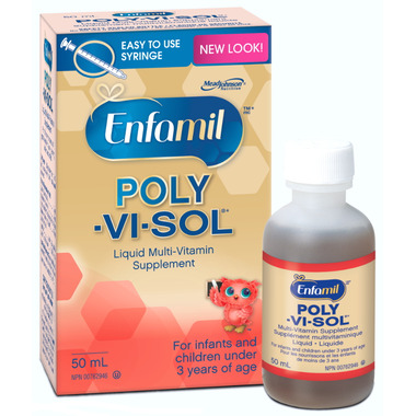 Enfamil Poly-Vi-Sol liquid multivitamin, 50 mL, for infants and children under 3 years