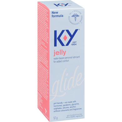 K-Y Jelly water-based personal lubricant, 57g, pH friendly, gentle formula