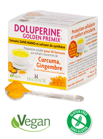 Curcuma and ginger drink mix, vegan and gluten free