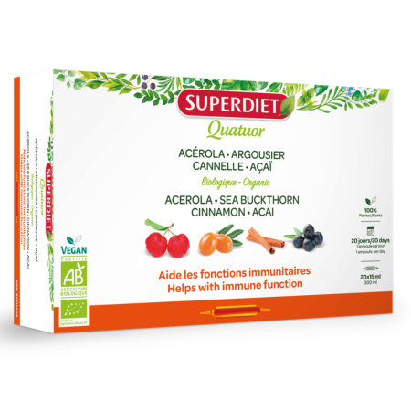 Acerola, sea buckthorn, cinnamon, acai for immune support