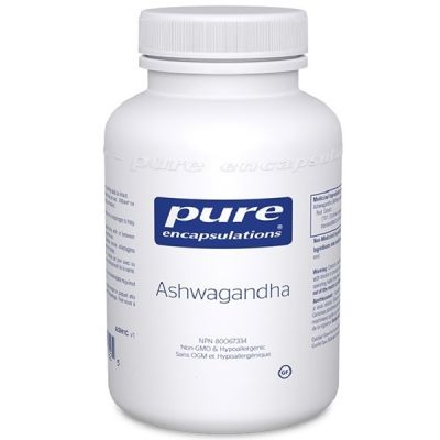 Pure Encapsulations Ashwagandha supplement bottle