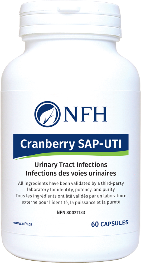 NFH Cranberry SAP-UTI 60 capsules urinary tract infections support bottle