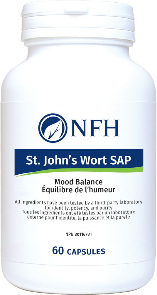 NFH St. John’s Wort SAP mood balance 60 capsules bottle