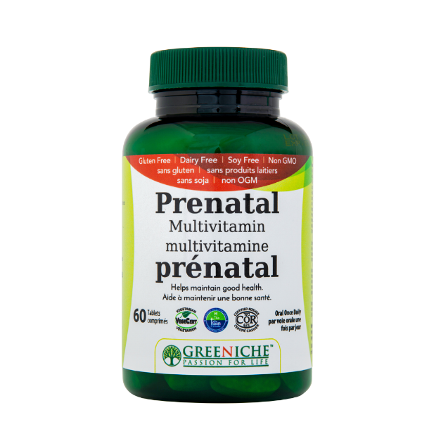 Greeniche prenatal multivitamin bottle 60 tablets