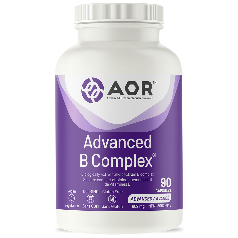 AOR Advanced B Complex vitamin capsules bottle