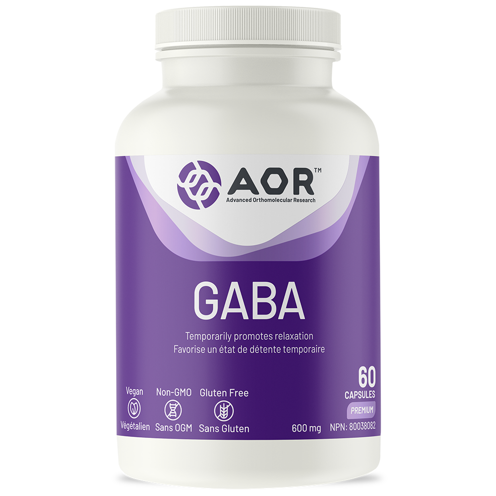 AOR GABA relaxation support capsules bottle