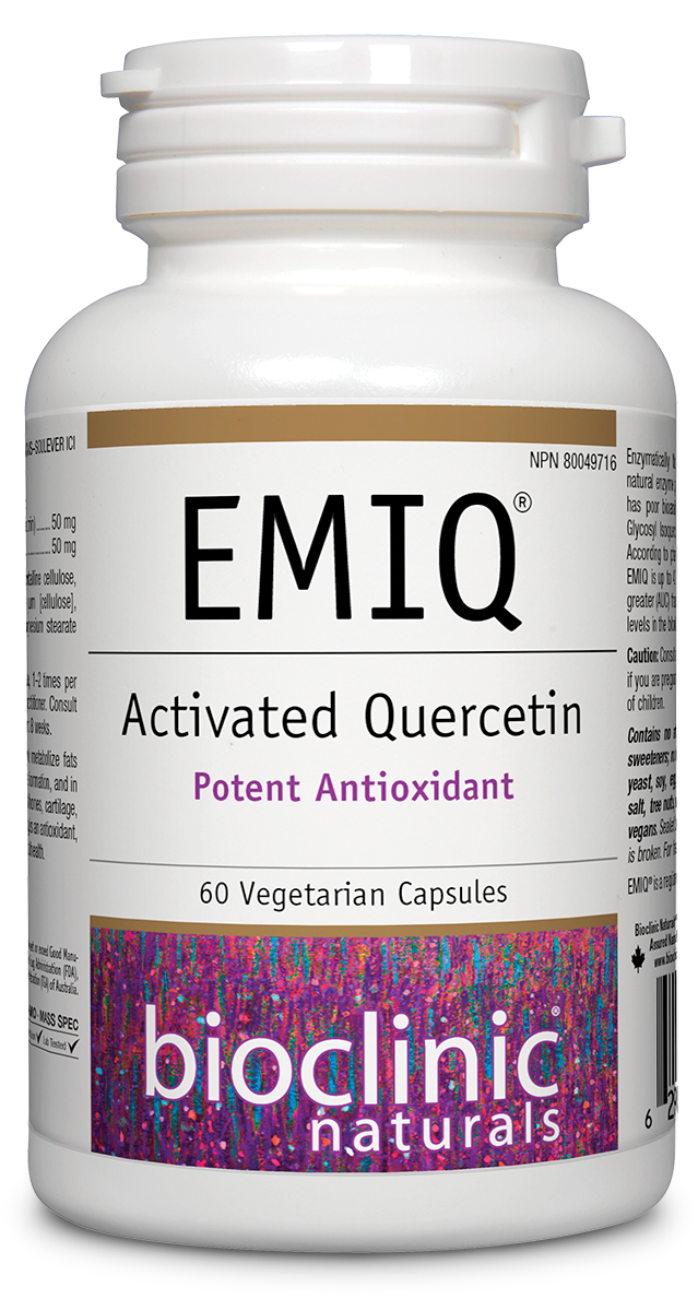 EMIQ Activated Quercetin antioxidant capsules bottle