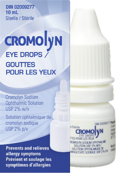 Cromolyn sodium eye drops 10ml for allergy symptom relief