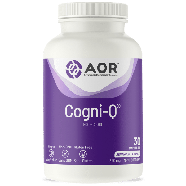 AOR Cogni-Q 30 capsules with PQQ and CoQ10 for cognitive support