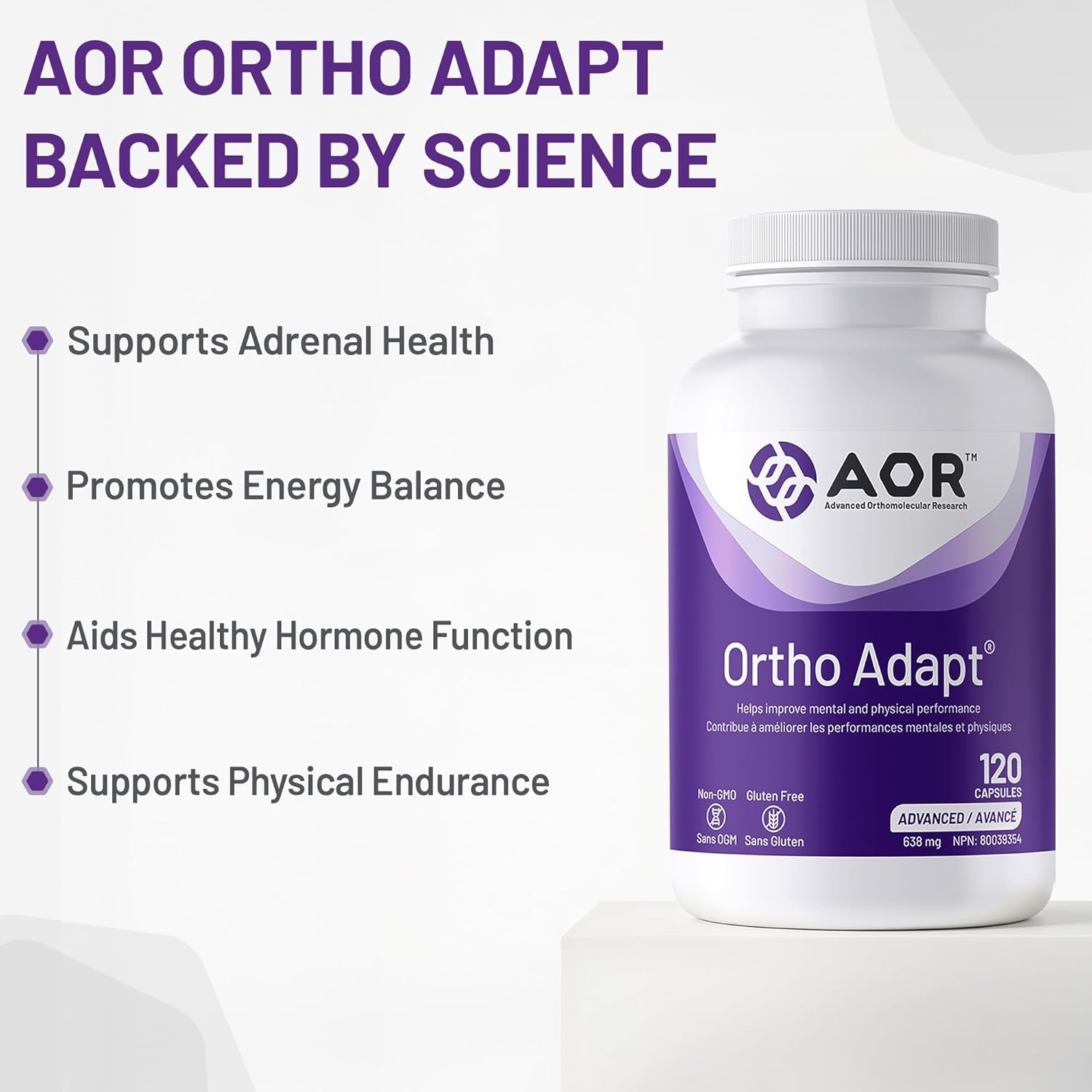 AOR Ortho Adapt 120 Caps | Stress & Adrenal Support
