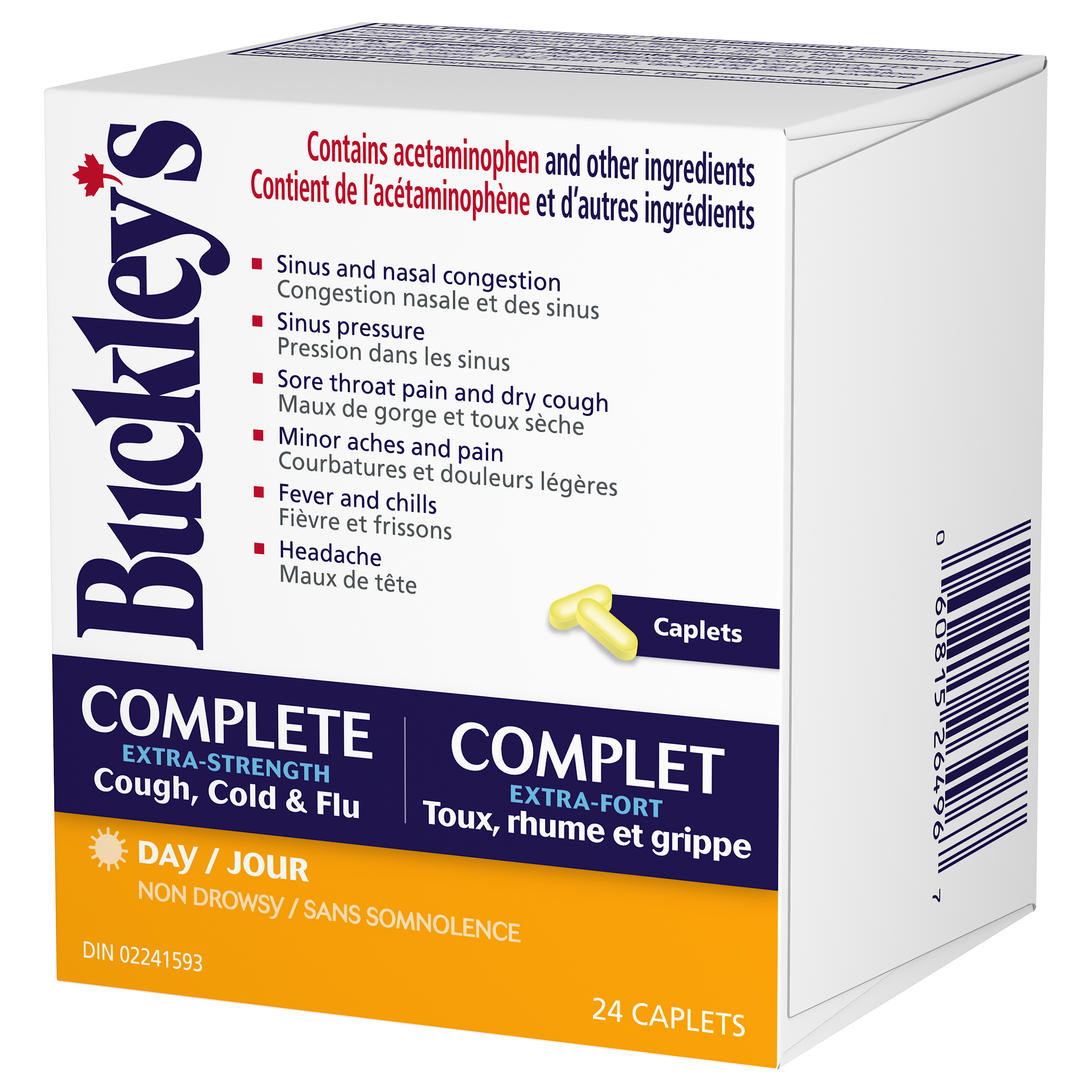 Buckley's Complete Cough, Cold & Flu Extra Strength - Daytime,40 Caplets