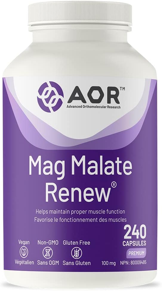 AOR Mag Malate Renew 100mg, 240 Capsules