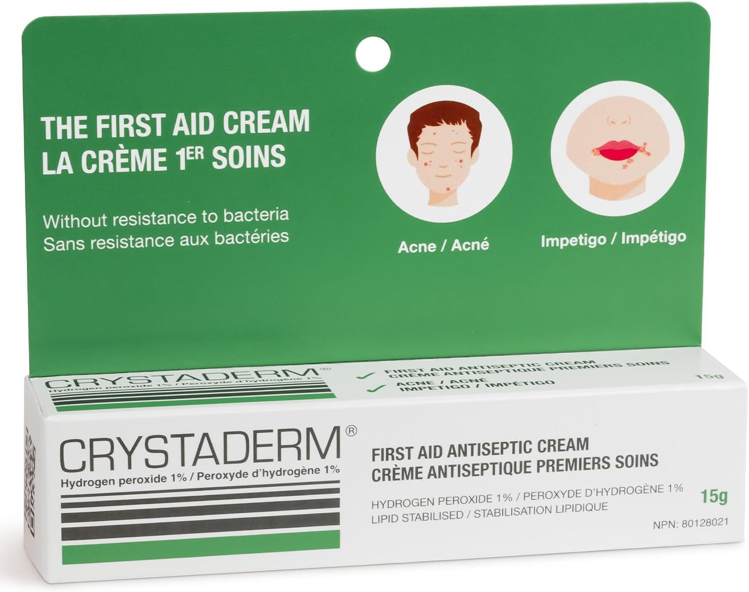 Crystaderm Hydrogen Peroxide 1% First Aid Antiseptic cream 15g