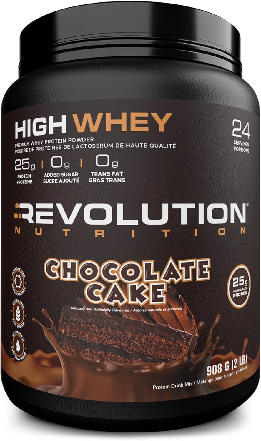 Revolution Nutrition High Whey Protein Powder, Chocolate Cake 908 g