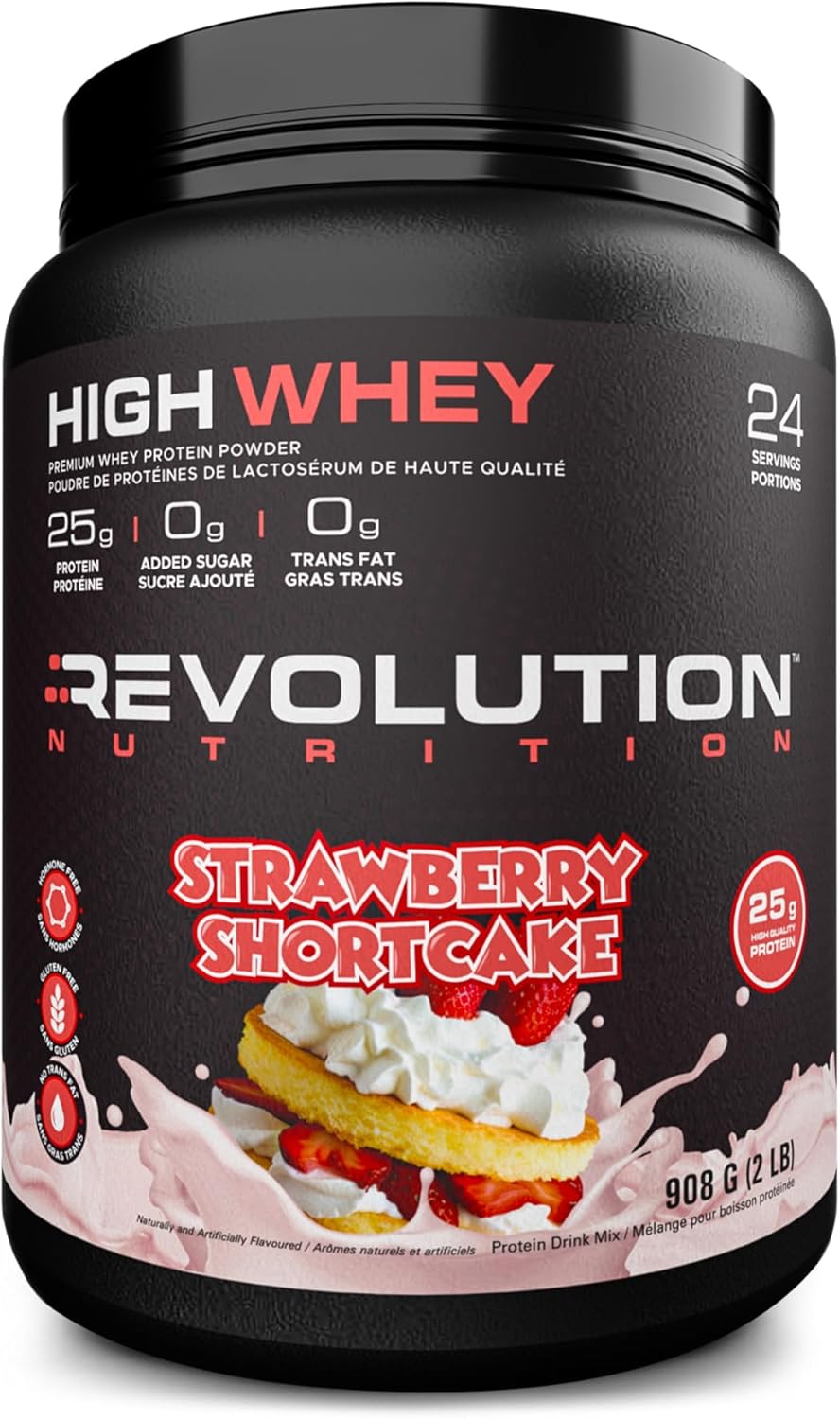 Revolution Nutrition High Whey Protein Powder, Strawberry  Cake 908 g (Copy)