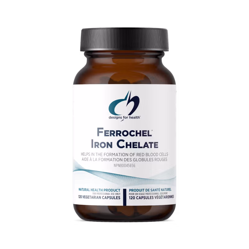 Designs for Health Ferrochel Iron Chelate, 120 Veg Capsules